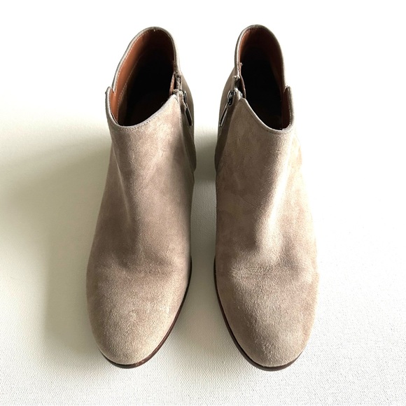 Sam Edelman Petty Taupe Suede Ankle Boots - Picture 3 of 8